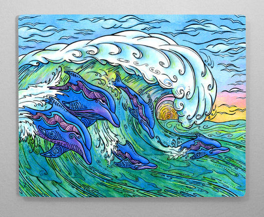 Wave Riding Aluminum Wall Art