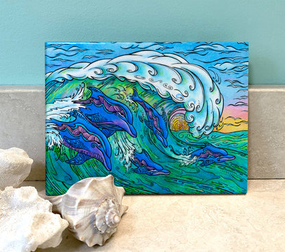 Wave Riding Ceramic Tile