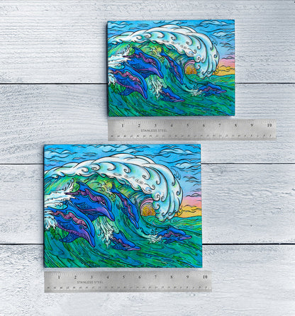 Wave Riding Ceramic Tile
