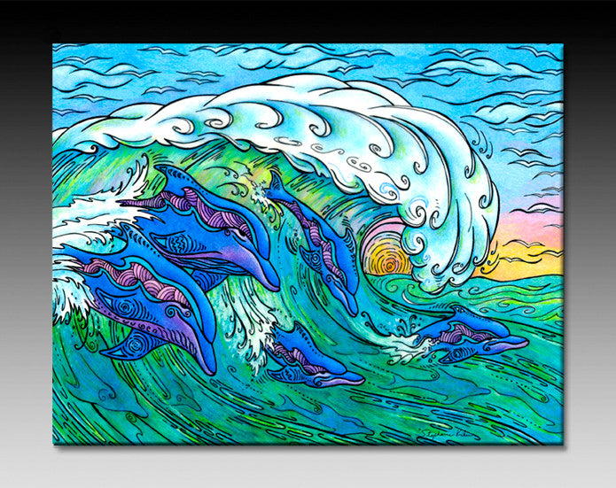 Wave Riding Ceramic Tile