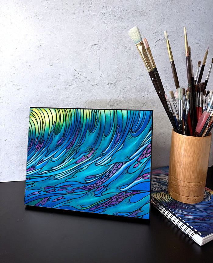 Waves of Dolphin Wall Art Panel
