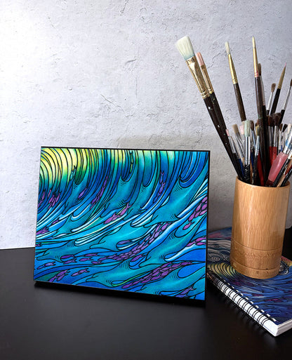 Waves of Dolphin Wall Art Panel