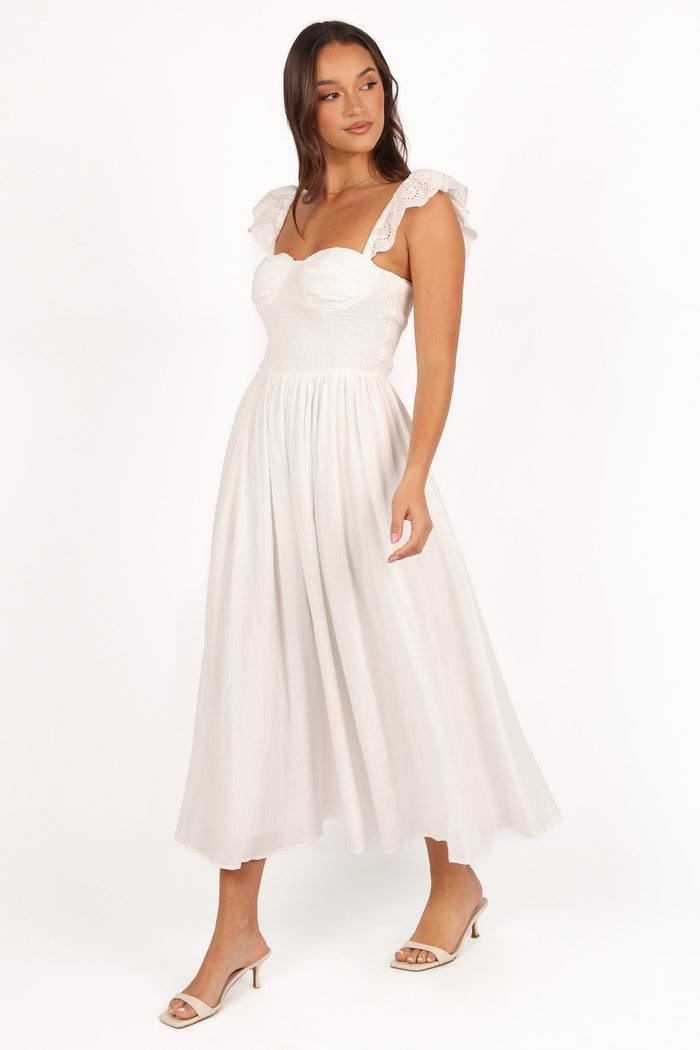 Petal and Pup USA DRESSES Webster Midi Dress - Off White