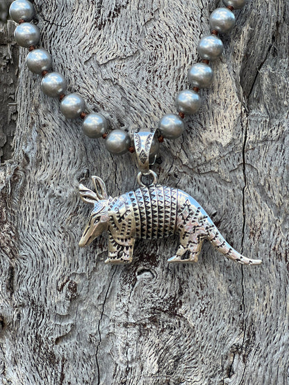 Western Armadillo Pendant Necklace