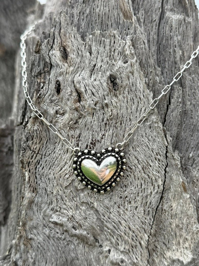 Western Bubble Heart Necklace