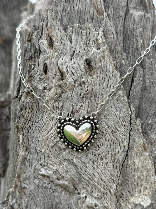 Western Bubble Heart Necklace