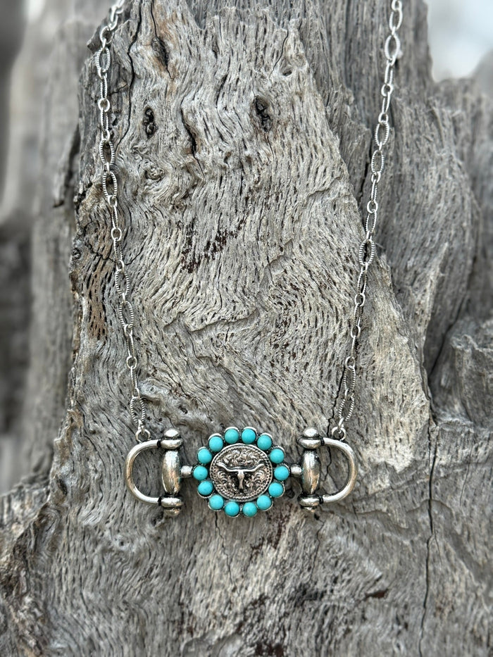 Western Horsebit Turquoise Necklace