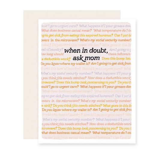 Slightly Stationery When in Doubt Ask Mom Card | Mother's Day Card
