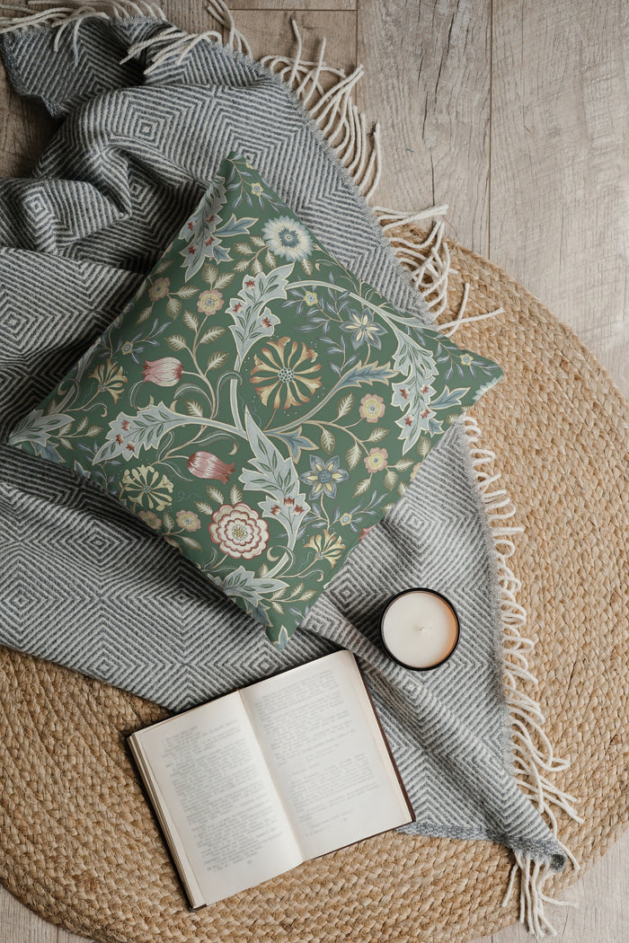 Wilhelmina Orkney Outdoor Pillow William Morris Green