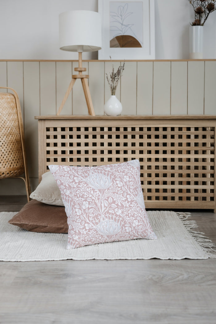 William Morris Cotton Pillows Artichoke Dusty Rose Pink