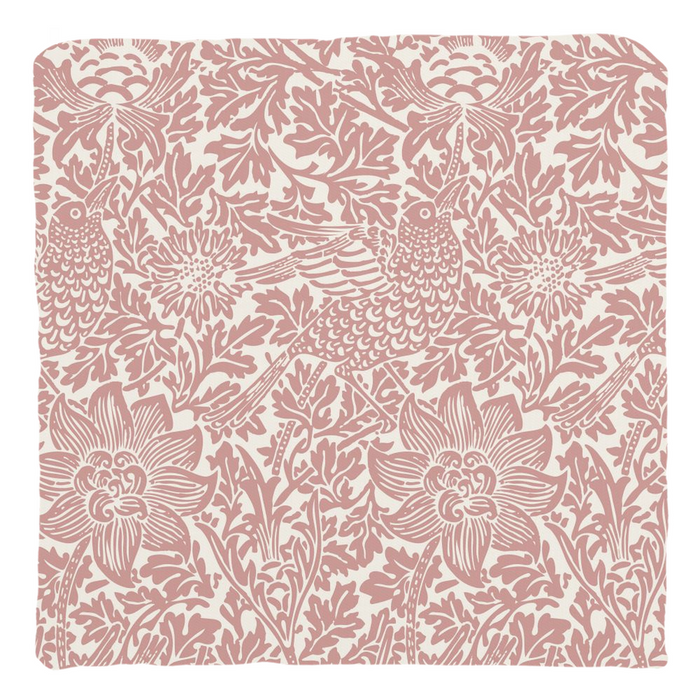 William Morris Cotton Pillows Bird & Anemone Coral Blush