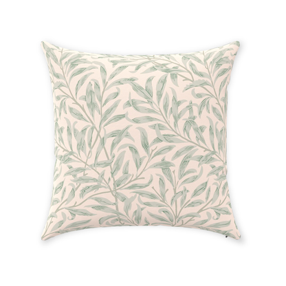 William Morris Cotton Pillows Peach Sage Willow Bough