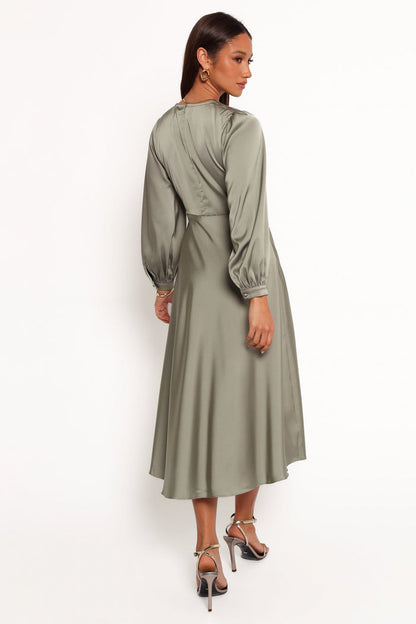 Petal and Pup USA DRESSES Windsor Long Sleeve Maxi Dress - Olive
