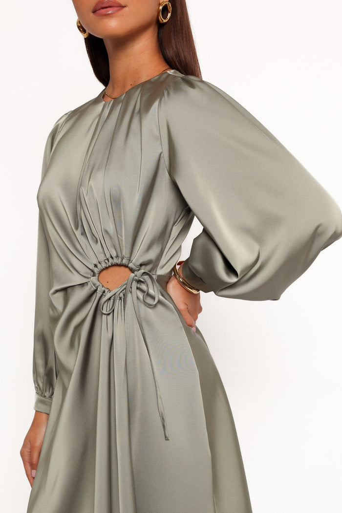 Petal and Pup USA DRESSES Windsor Long Sleeve Maxi Dress - Olive