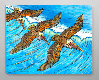 Wings over Waves Aluminum Wall Art
