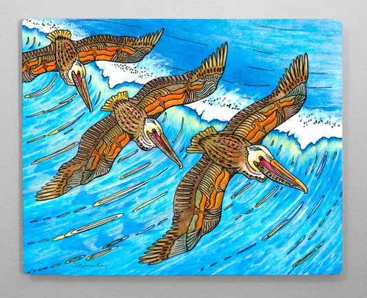 Wings over Waves Aluminum Wall Art