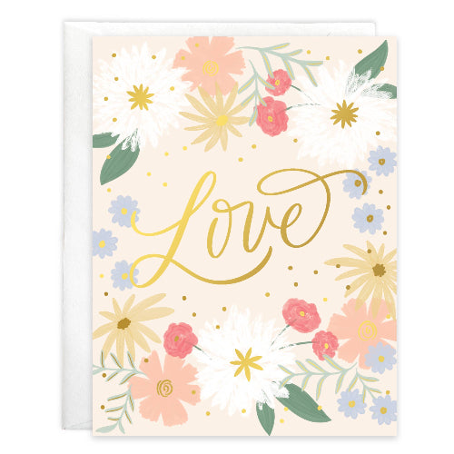 GINA B DESIGNS With Scripture Love Greeting Card - Soft Love Flowers
