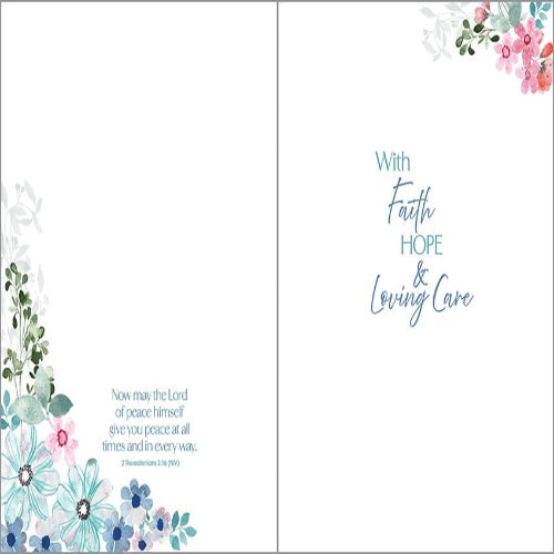 GINA B DESIGNS With Scripture Thinking of You Greeting Card - Hopeful Flwrs