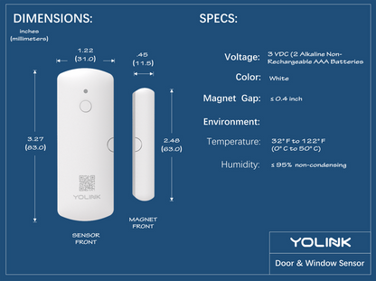 YoLink Home Security Starter Kit - Wireless Smart DIY Burglar Alarm, Intrusion Detection, LoRa, Motion, Door Sensors, Siren & Hub - YoLink