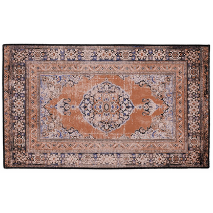 Zana Persian Indoor/Outdoor Floor Mat Antique Terracotta Blue