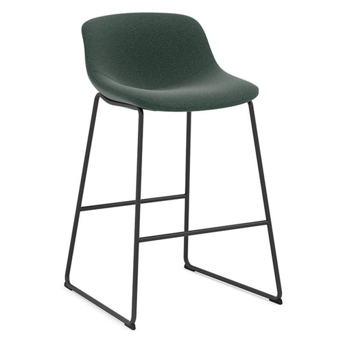 ZEST BISTRO STOOL - BLK FRAME/DK GREEN F354